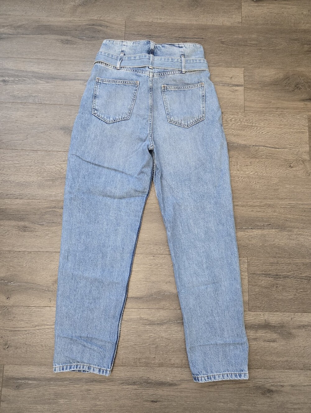 Anine Bing Everly Paper Bag Trousers In Pond  High Righ Ankle Size 26 Preppy - Picture 7 of 15